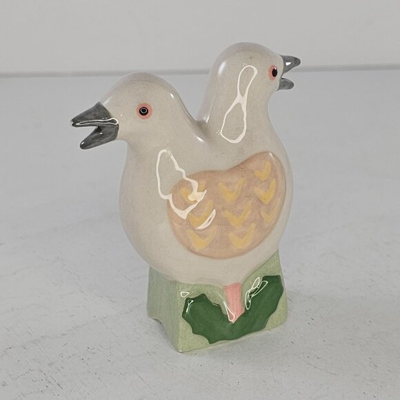 Rachel Bass Christmas Collection Pie Birds Two Turtle Doves LE *Chipped* - Picture 5 of 13